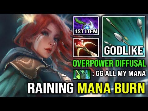 CRAZY Raining Mana Burn 1st ITEM Diffusal Windranger 100% Counter Everyone EZ GG Dota 2