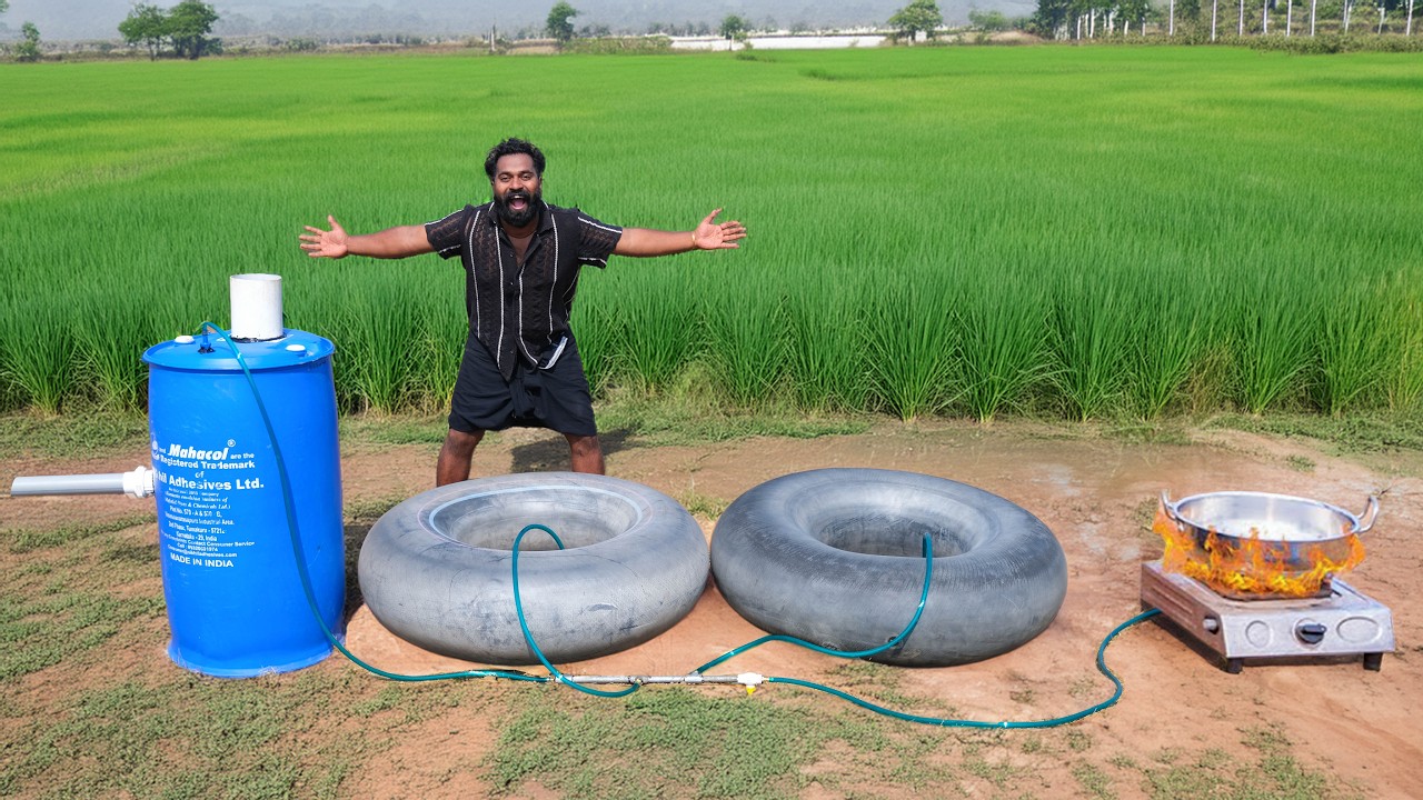 Making a Biogas Plant With Cow Dung | ചാണകത്തിൽനിന്നും പാചകവാതകം | M4 Tech |