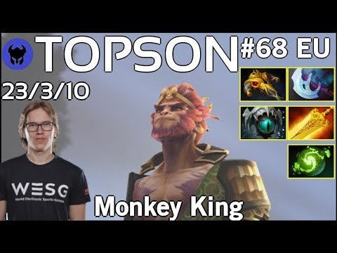 Ti Winner OG.TOPSON plays Monkey King!!! Dota 2 7.19