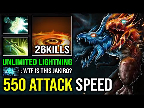 WTF 550 ATTACK SPEED Unlimited Lightning Super Right Click Butterfly Carry Jakiro Dota 2
