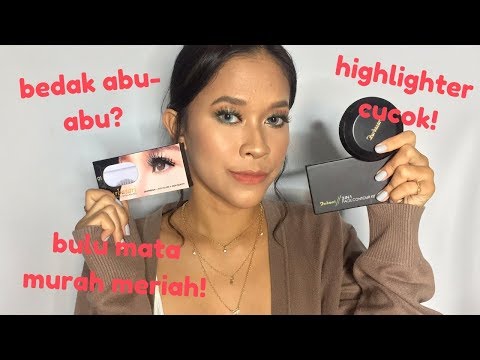 REVIEW YANG BARU DARI PURBASARI! Oil control matte powder, 3 in 1 contour kit & Fake eyelashes