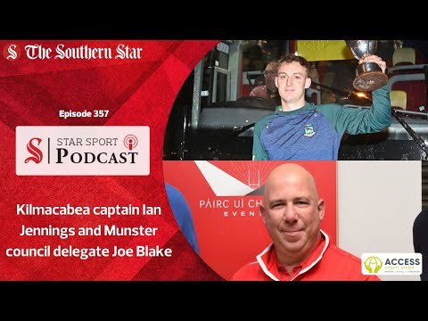 Kilmacabea captain Ian Jennings and Munster council delegate Joe Blake