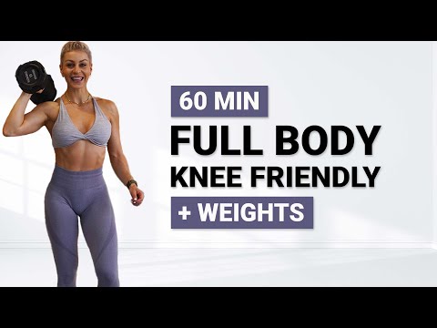60 MIN FULL BODY POWER WORKOUT DB | Knee Friendly | + Weights | Core | Back | Strength | No Jumping