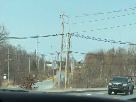 Huge distant work crane in Newark, Delaware 3/12/2025