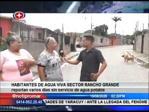 Denuncian falta de agua potable en el sector Rancho Grande de Palavecino
