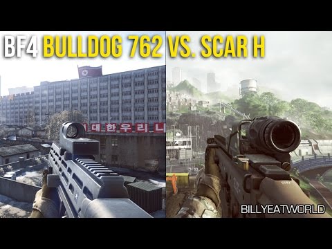 Battlefield 4 (PS4) - SRSS Bulldog 762 vs SCAR-H - Weapon Comparison (BF4 Gameplay)