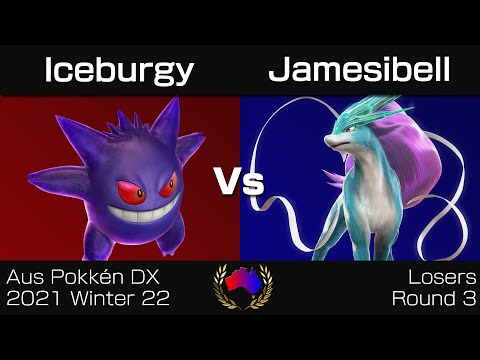 Aus Pokkén DX 2021 Winter 22 - Losers Round 3: Iceburgy (Gengar) vs. Jamesibell (Suicune)