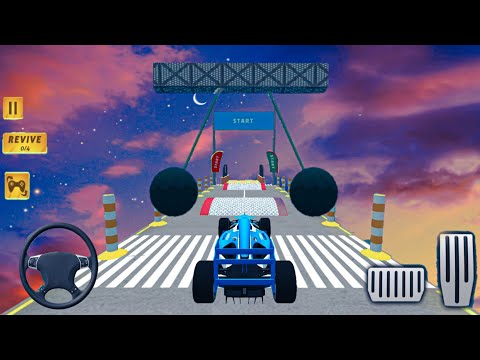 Formula Mega Ramp Car Stunts Game 2021 - Blue Coulor Formula Car Driving