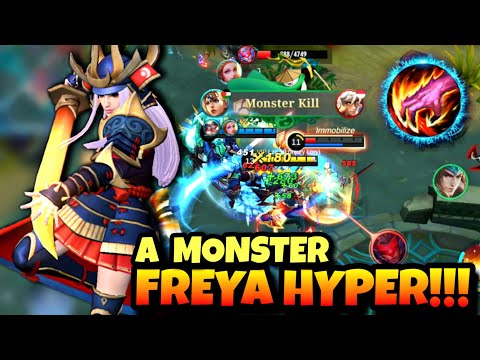 FREYA HYPER CARRY REAL MONSTER DAMAGE, BEST BUILD TOP GLOBAL FREYA - MOBILE LEGENDS