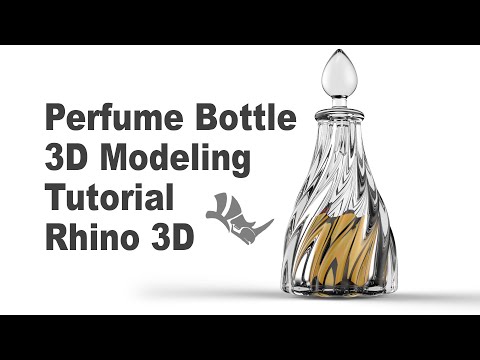 Rhino 3D Tutorial for Beginner- 3D Modeling a Perfume Bottle #432
