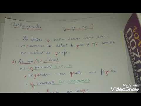 Orthographe: g, ge, gu ?