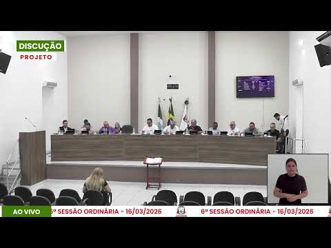 6ª Sessão Ordinária da Câmara de Vereadores de Bataguassu - 16.03.2026