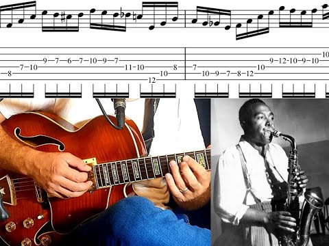 #1 "Charlie Parker on Guitar" Slow/Fast + TABS + harmonic/interval analysis! You can bop now!