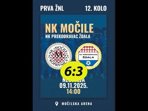 1.ŽNL 2025/26 - Koprivnica - 12.kolo: NK Močile - NK Prekodravac 6:3 09.11.2025. - FullHD 50fps