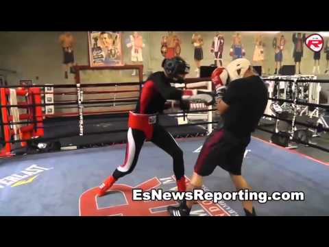 Ukranian Boxing star Aleksandr Gvozdyk sparing Brandon Rios