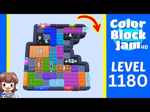 Color Block Jam Level 1180 Solution Walkthrough