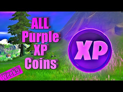 ALL 2 Purple XP COINS Locations  - Week 5 - Chapter 2 Season 4 - Fortnite