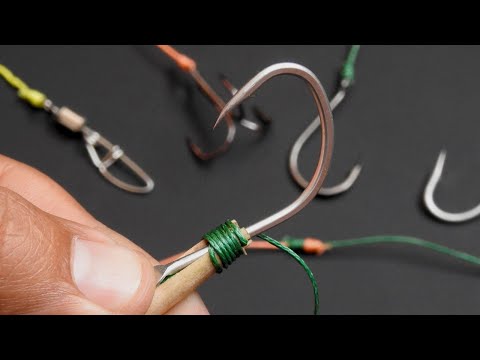 Schauen Sie sich diese unglaubliche Hakenbindemaschine an, die dieser Fischer hergestellt hat