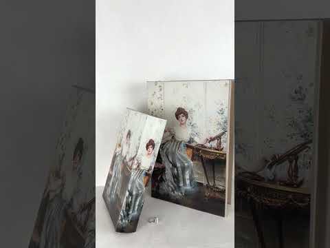 Шкатулка в форме книги, набор из 2-х фигурок «Леди» в голубом Гранд Презент 33-KSH-SC372-PU - фото 1 - id-p443978098