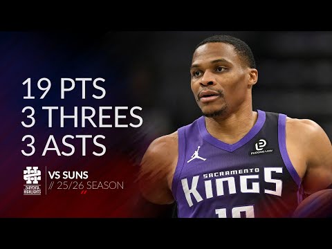 Russell Westbrook 19 pts 3 threes 3 asts vs Suns 25/26 season