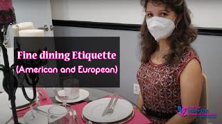 Fine Dining Etiquette (American and European)