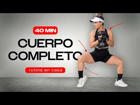 40 MIN CUERPO COMPLETO EN CASA 🔥 DEFINIR con Solo Mancuernas