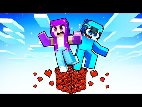 Lia ve Moni TEK BLOK AŞK Adasında! - Minecraft