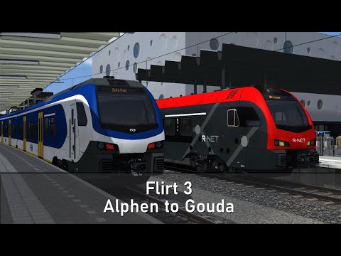 Alphen aan den Rijn to Gouda timelapse | Flirt 3 | Train simulator
