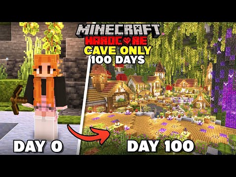 I Spent 100 DAYS in a Lush Cave ONLY World in Minecraft Hardcore | Full Movie