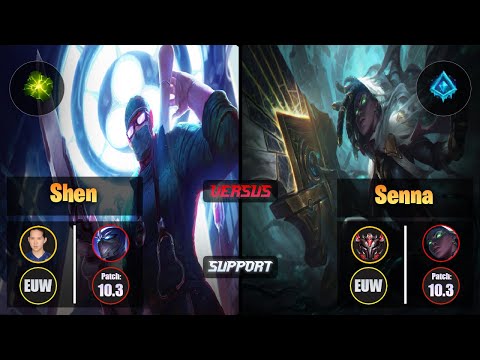 YellOwStaR SHEN (Support) [Aftershock] VS SENNA - Grandmaster EUW Patch 10.3