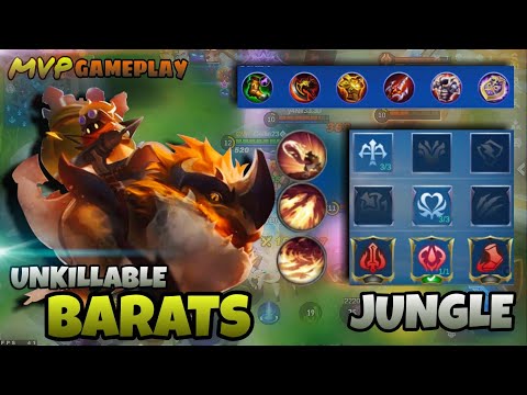 BARATS HARD TO KILL JUNGLE MVP l BEST BUILD 2021 l GAMEPLAY l MOBILE LEGENDS