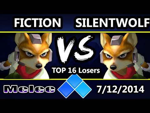 EVO 2014 - Fiction (Fox) Vs. GC | Silent Wolf (Green) SSBM Losers Top 16 - Melee
