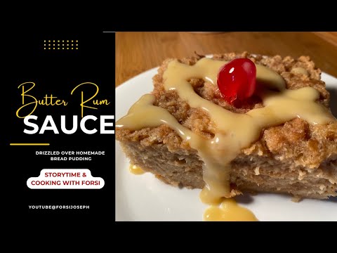 Butter Rum Sauce | Rum Sauce Drizzled over Bread Pudding