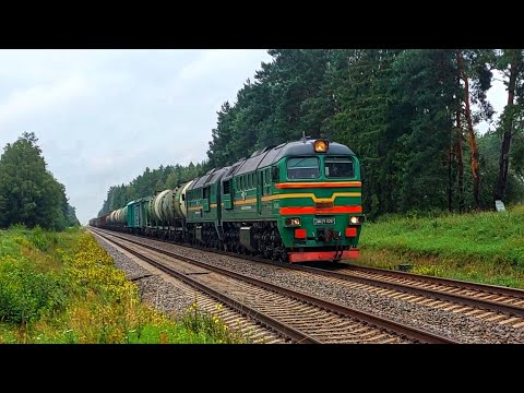 Unexpected guest from Riga! :) 2M62U-0267 (LDZ Cargo) with freight train approaching Daugavpils