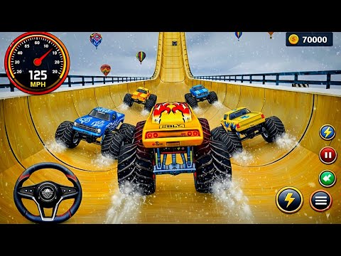Acrobacias locas en Monster Truck | Carreras de mega rampas a toda velocidad | Jugabilidad para A...