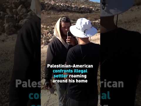 Palestinian-American confronts settler roaming around his home