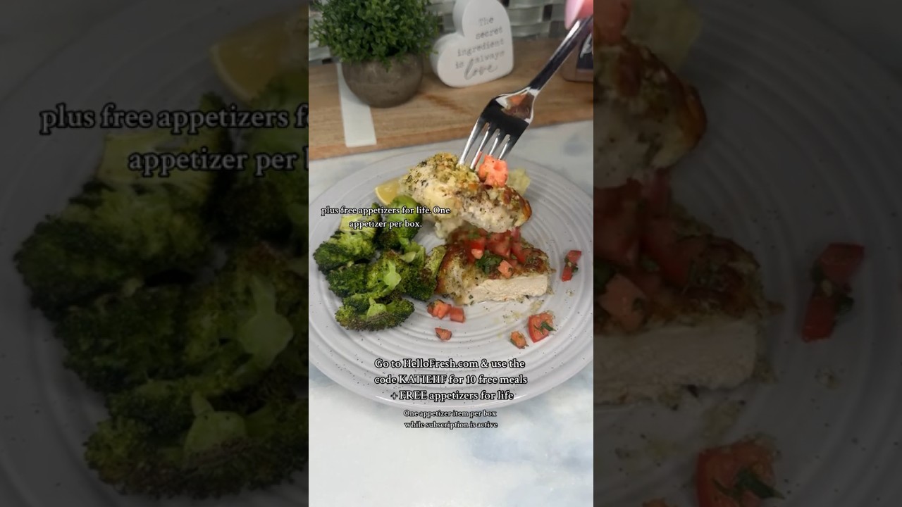 Code KATIEHF for 10 Free Meals plus FREE appetizers for life at Hello Fresh!