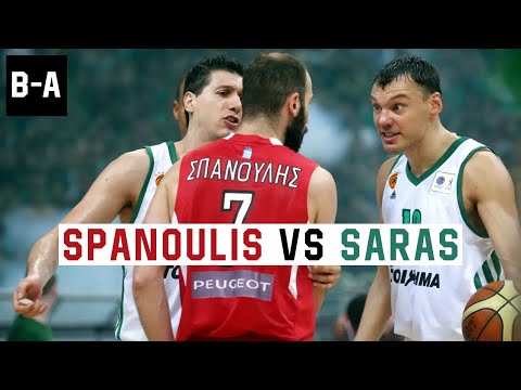 Saras and Spanoulis BATTLE IT OUT | Panathinaikos - Olympiacos 84-74 | 2012 Finals Game 4