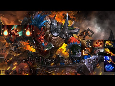 Troll Warlord Gameplay Miracle with Abyssal Blade and 17 Kills - Dota 2 7.37