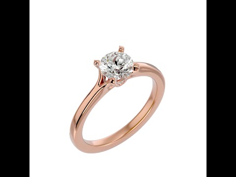 Inel de logodna Delicat Briliant Aur Roz 18k Real Diamond - Francesca