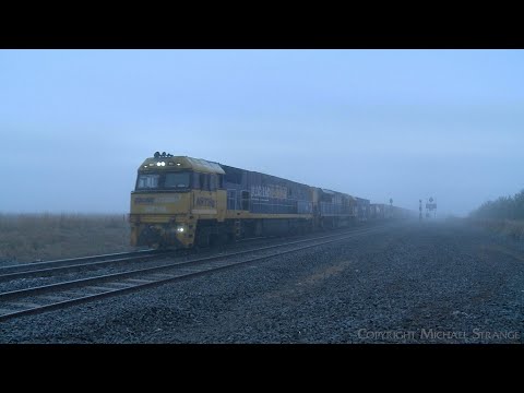 3AM5 Pacific National Container Train With NR118 & TT111 (11/5/2022) - PoathTV Australian Railways