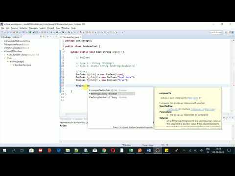 Java Lang Package Boolean Class Tostring