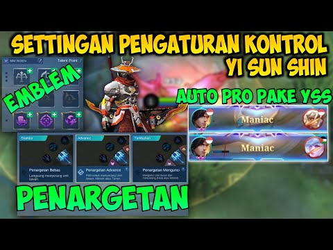 Settingan Pengaturan Kontrol Yss Dlynnn | Tutorial YSS Buat Pemula Build & Emblem - Mobile Legends