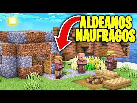WE BUILD a MINECRAFT VILLAGE for SHIPWRECKED VILLAGERS!