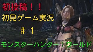 【 MHW初見実況】#1「モンスターハンター：ワールド」[初投稿シリーズ]