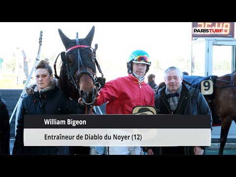 William Bigeon, entraîneur de Diablo du Noyer (03/02 à Paris Vincennes)