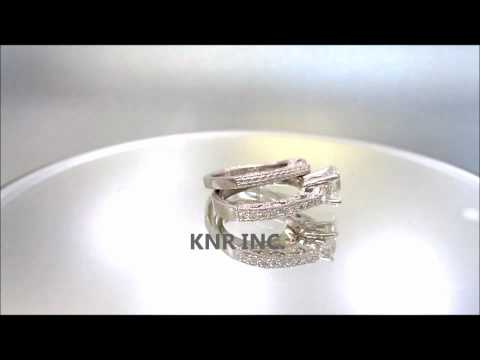 18K WHITE GOLD PEAR SHAPE DIAMOND ENGAGEMENT RING AND BAND ANTIQUE DECO 1.15CTW - KNR INC - 301