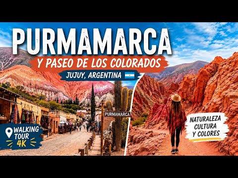 Purmamarca y el Paseo de los Colorados | Walking Tour 4K | Jujuy, Argentina 🇦🇷
