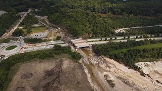 (August 21st) Hazel Dell Parkway/Blue WoodsCreek Recovery Project Carmel Indiana - Drone Footage