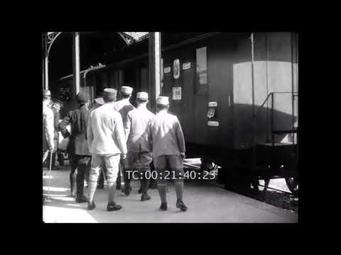 ASILE DE GUERRE 1917 (Filmausschnitt) Bahnhofshalle und Bahnhofsplatz des alten Bahnhof Thun